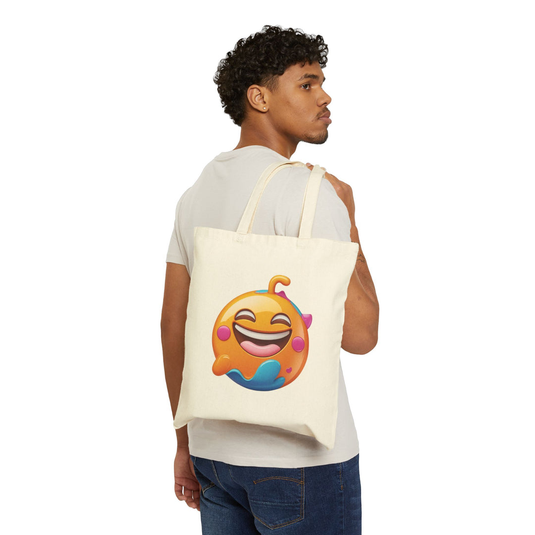 Cheerful Emoji Canvas Tote Bag – Eco-Friendly, Durable & Trendy Carryall