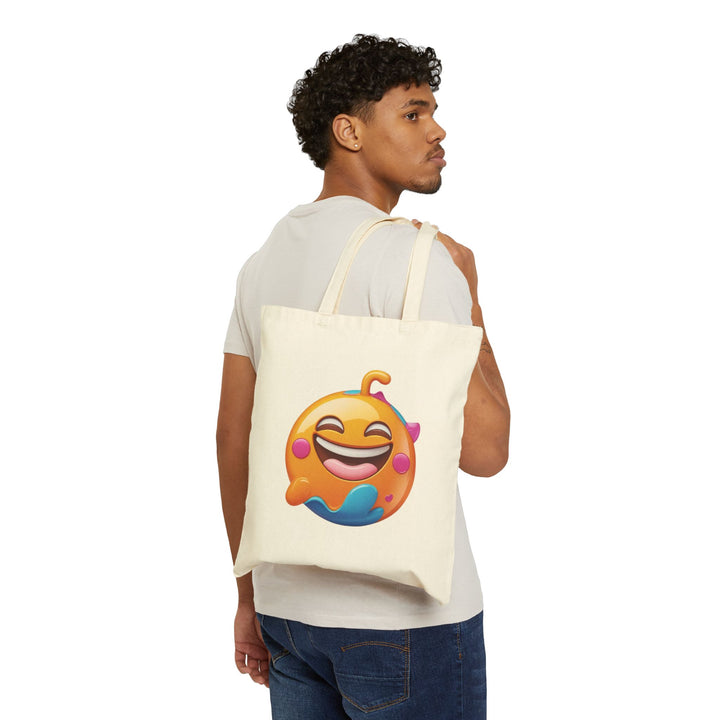 Cheerful Emoji Canvas Tote Bag – Eco-Friendly, Durable & Trendy Carryall