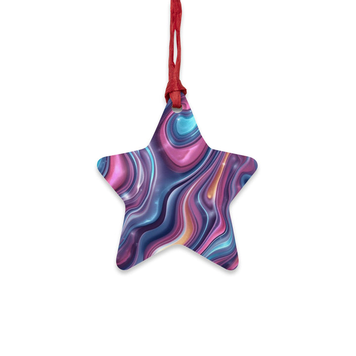 Handcrafted Wooden Ornaments – Abstract Swirl, Modern, Magnetic, Gift-Ready