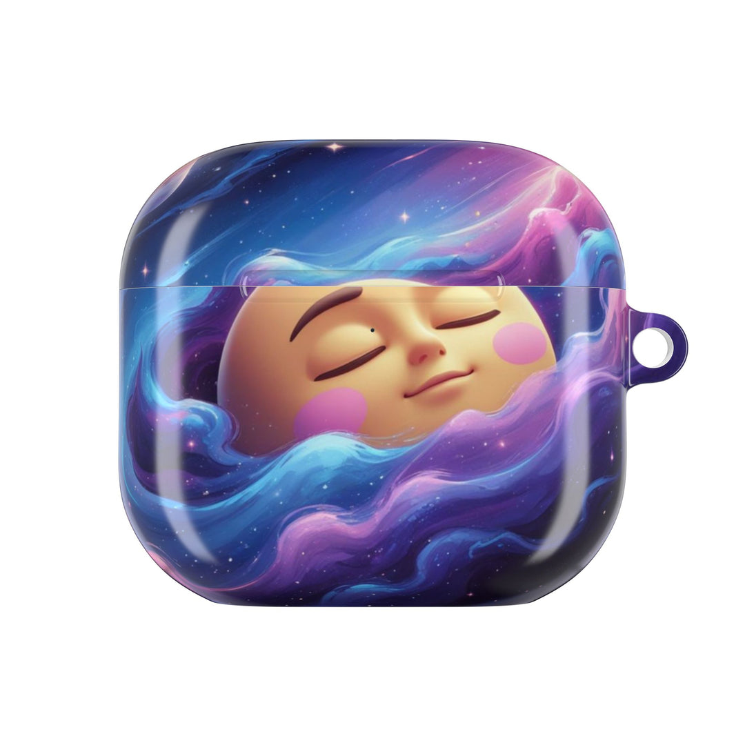 Dreamy Galaxy AirPod Case – Cute Moon & Stars, 360° Designer Protection