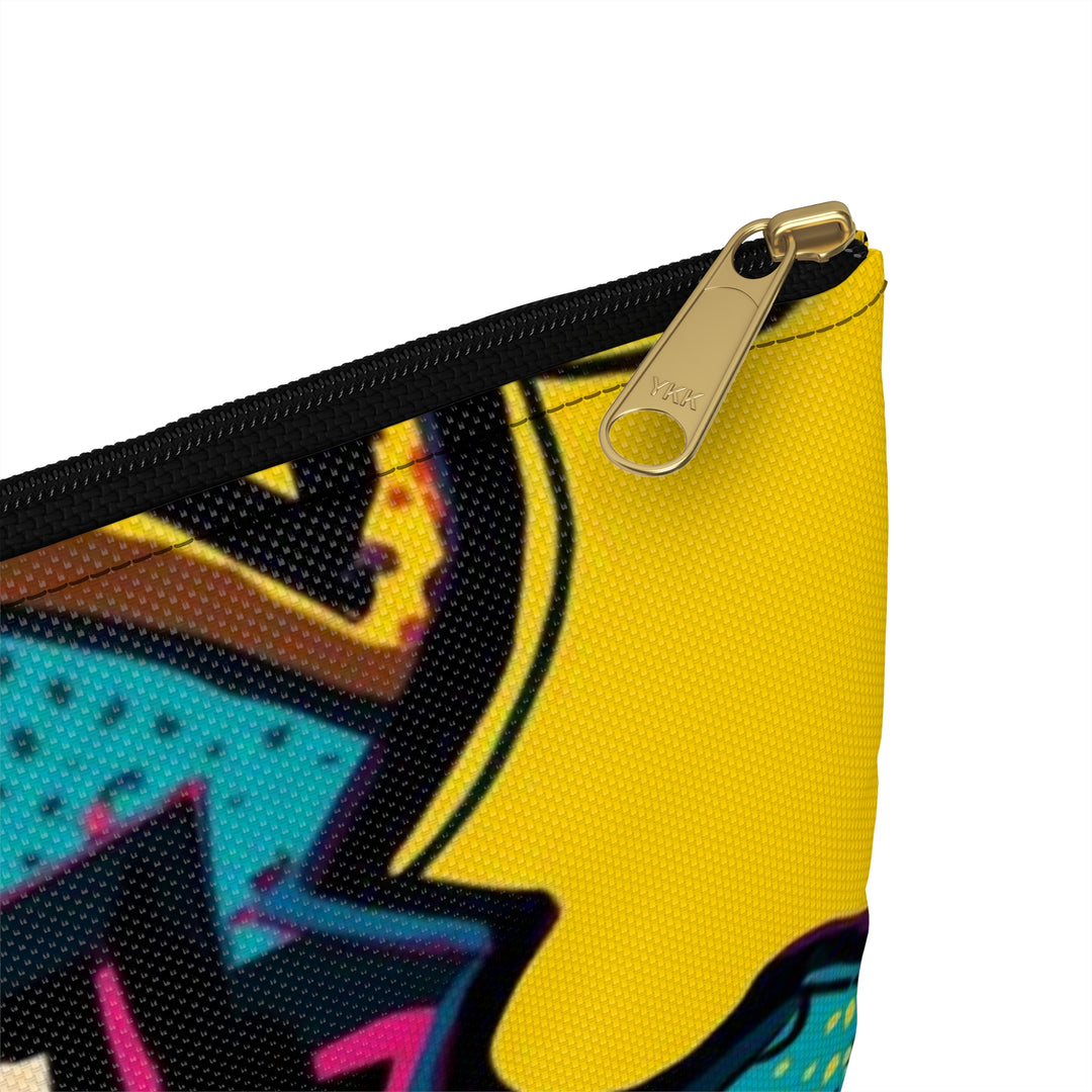 Pop Art Chic Accessory Pouch – Retro Comic Book Makeup & Tech Bag