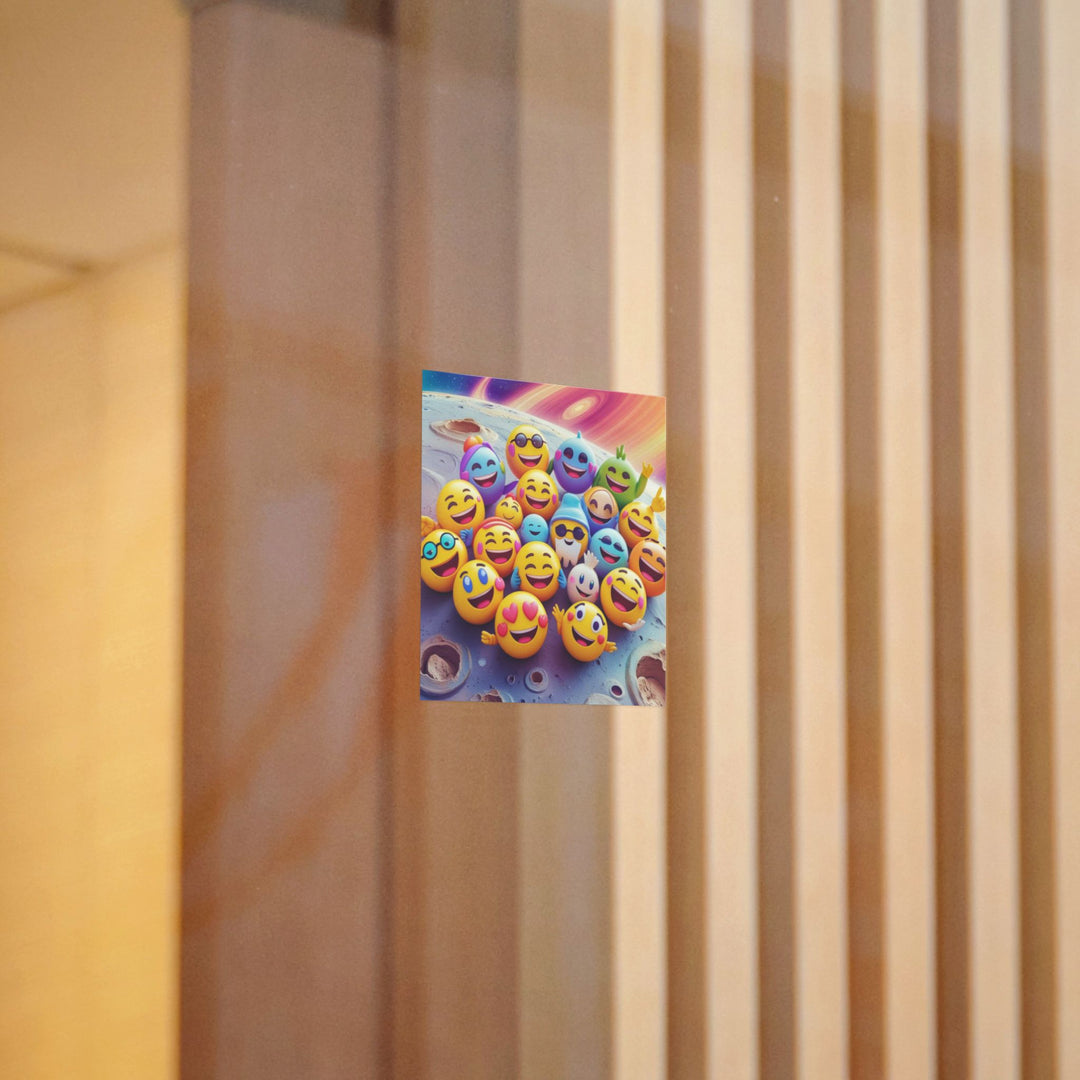 Cosmic Emoji Die-Cut DTF Stickers – Vibrant Custom, Weatherproof Fun!