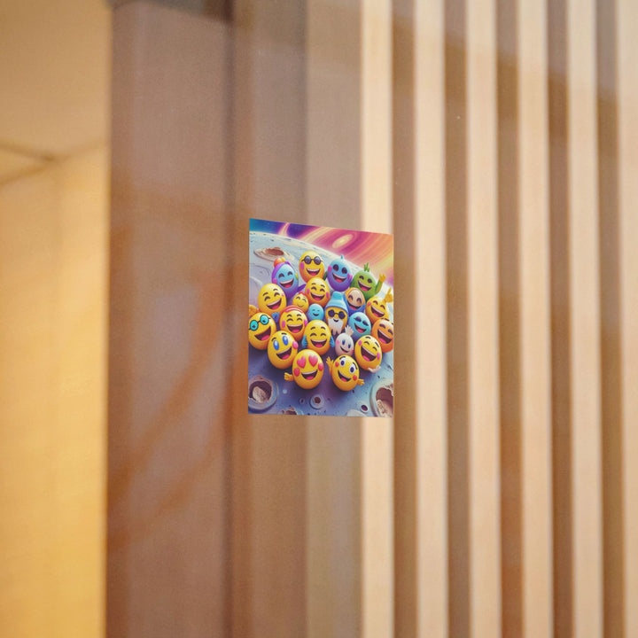 Cosmic Emoji Die-Cut DTF Stickers – Vibrant Custom, Weatherproof Fun!