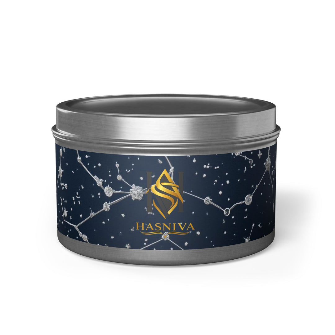 Celestial Tin Candle – Hand-Poured, Constellation Design, Long Burn USA