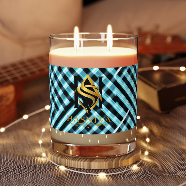 Modern Geometric Scented Candle 11oz – Long Burn, Soy, Stylish Gift