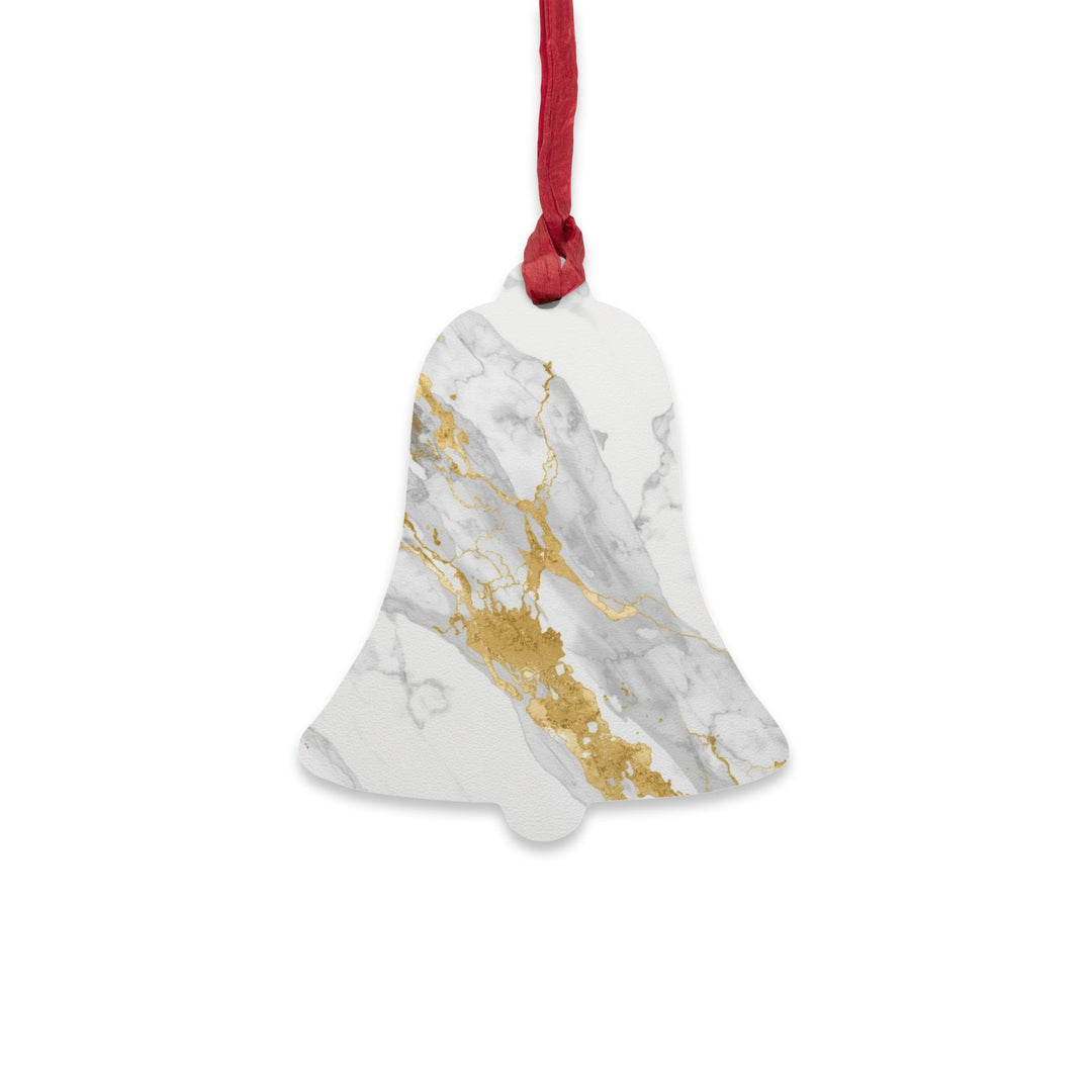 Handcrafted Wooden Ornaments – Marble & Gold Luxe, Rustic Chic Decor