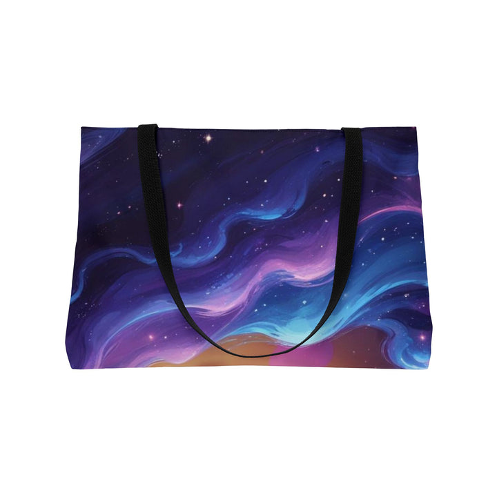 Personalized Galaxy Moon Weekender Tote Bag – Cute Space Travel Carryall