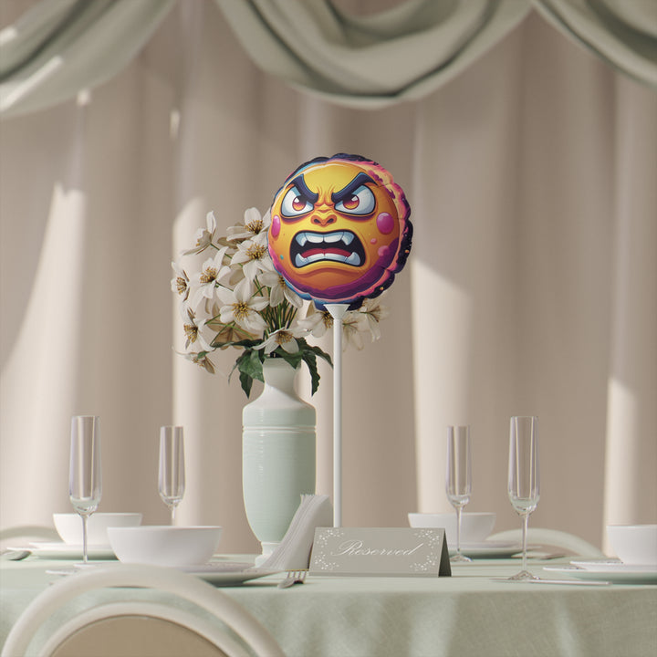 6” Space-Themed Round & Heart Balloons – Bold Angry Sun Cosmic Party Decor