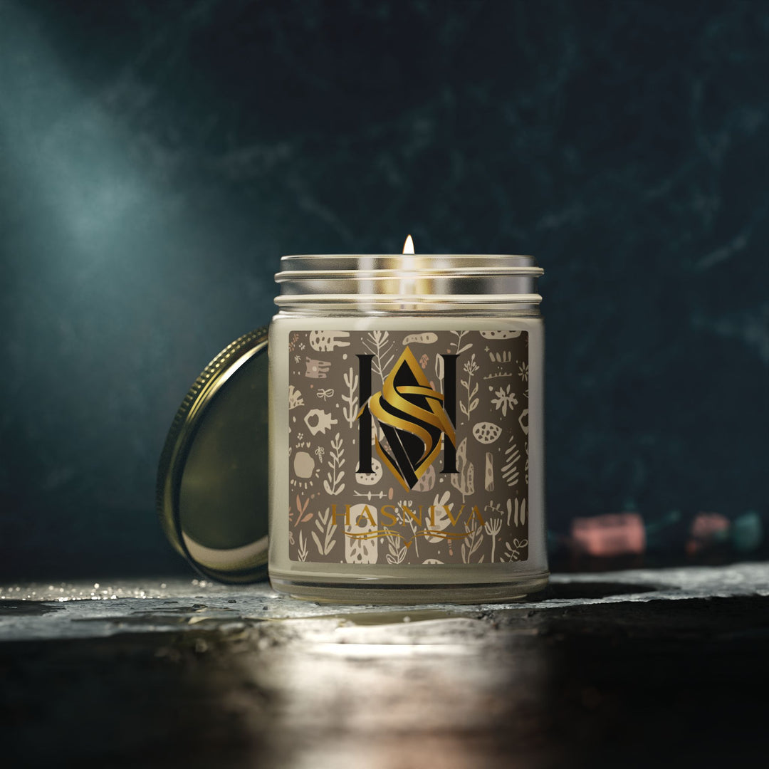 Boho Botanical Coconut Apricot Scented Candle – Hand-Poured, Luxe Decor
