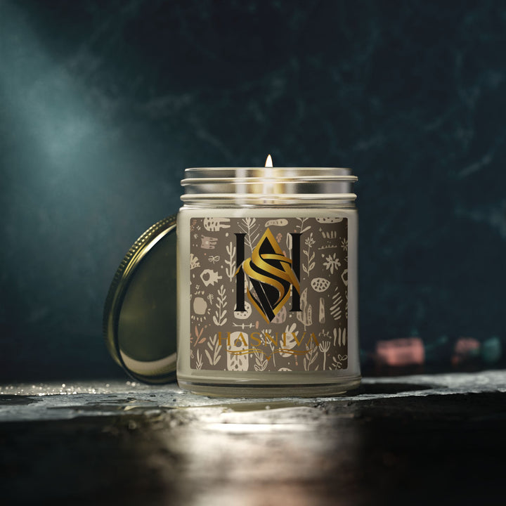 Boho Botanical Coconut Apricot Scented Candle – Hand-Poured, Luxe Decor