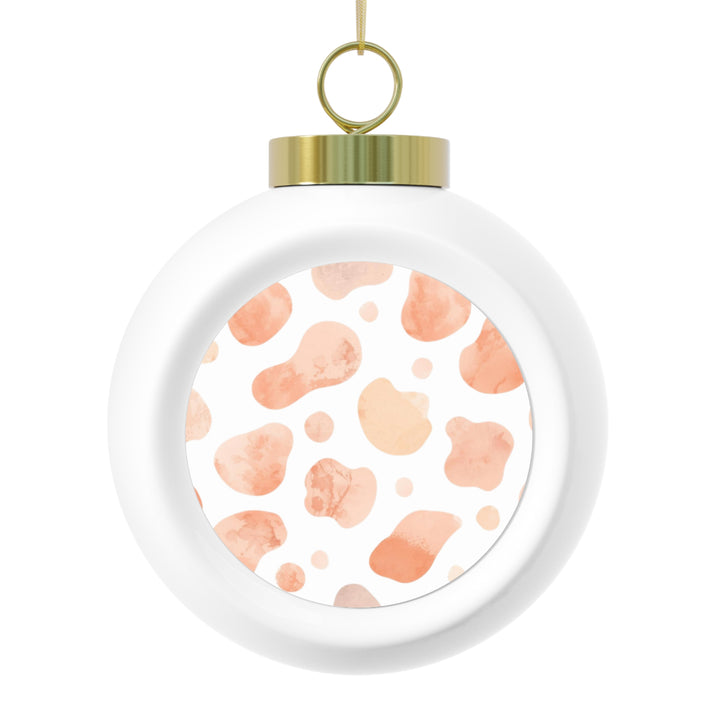 Personalized Blush Abstract Watercolor Holiday Ball Ornament – Trendy Gift