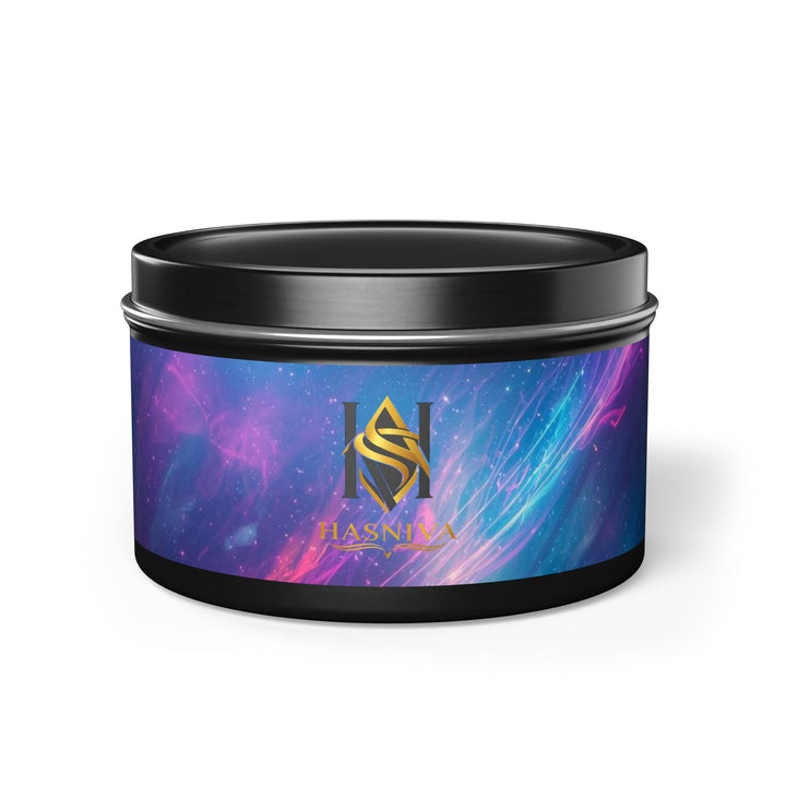 Cosmic Neon Hand-Poured Tin Candle – Custom Scents, Artisan & Travel-Friendly