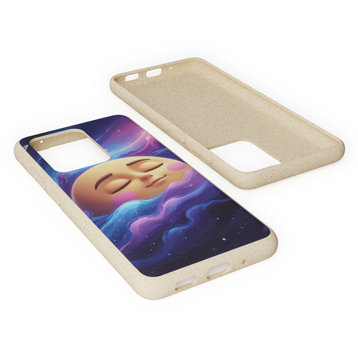 Dreamy Galaxy Biodegradable Phone Case – Eco-Friendly, Cute Moon Design