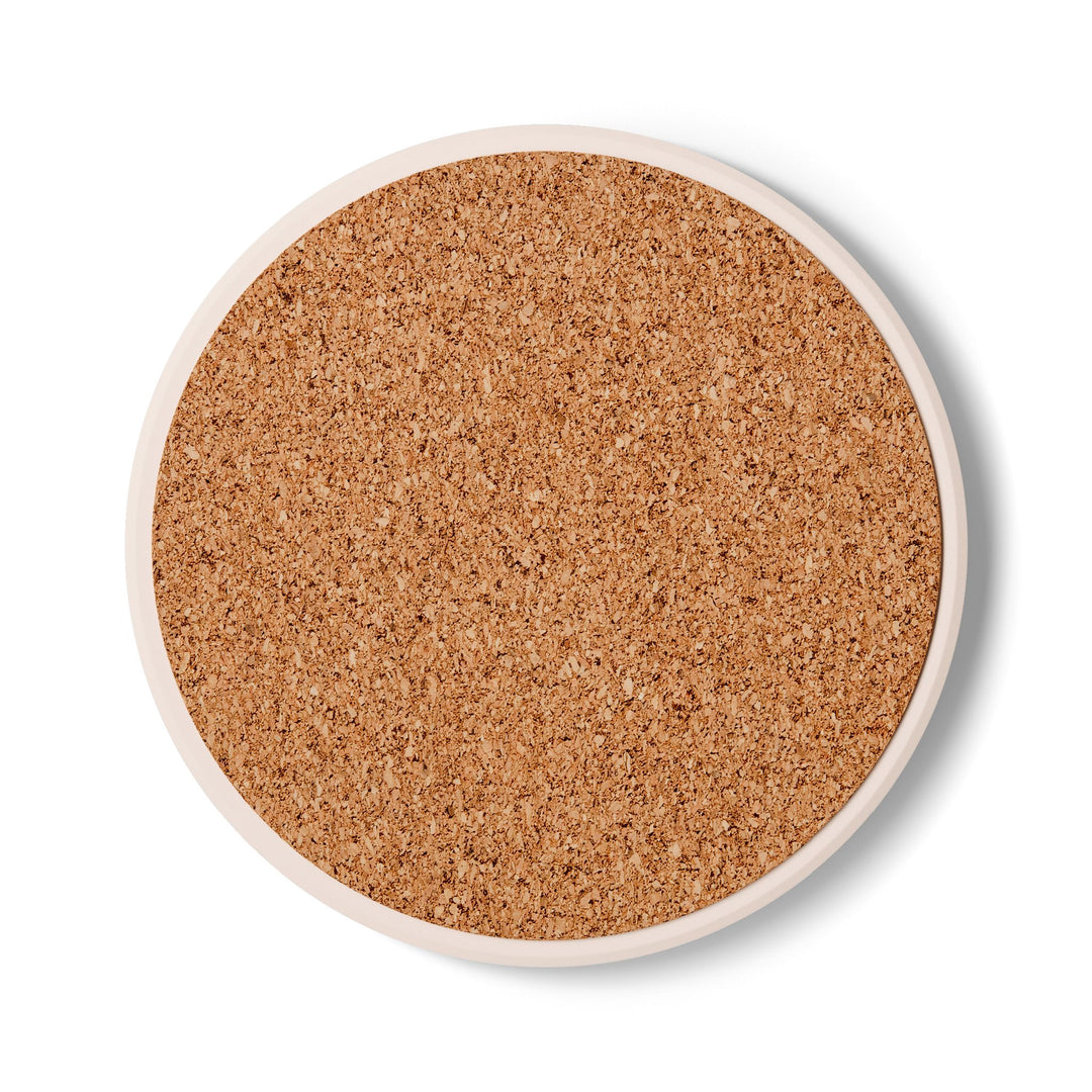 Dreamy Moon Girl Ceramic Coaster – Whimsical Celestial Night Decor