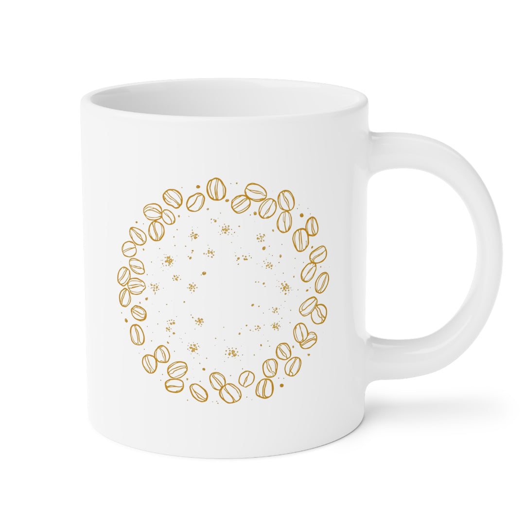 Personalized Ceramic Mug - Hand-Drawn Coffee Beans | 11oz 15oz 20oz