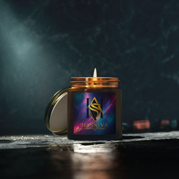 Cosmic Neon Scented Candles – Hand-Poured Coconut Apricot Wax, 4oz/9oz