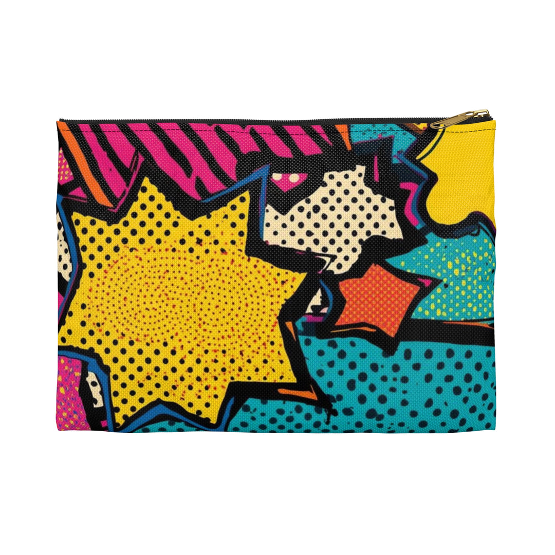 Pop Art Chic Accessory Pouch – Retro Comic Book Makeup & Tech Bag
