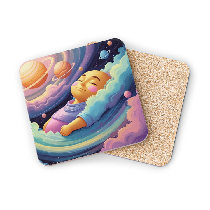Cosmic Dream Baby Coasters – Pastel Galaxy Nursery Decor, 4-Pack