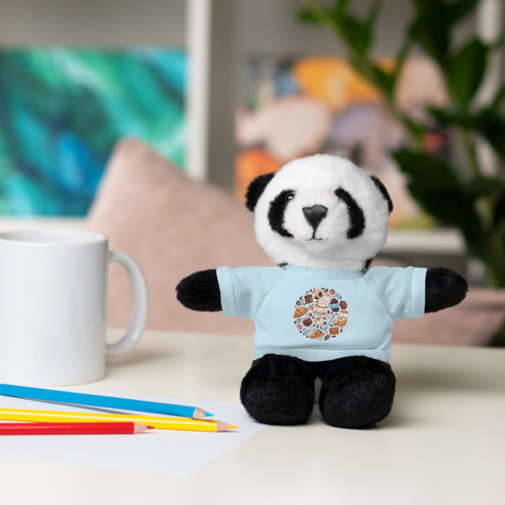 Custom Stuffed Animal w/ Coffee & Dessert Tee – Cute Plush Gift 8”
