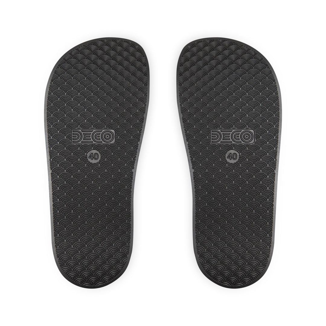 Men's Removable-Strap Sandals – Marble Gold Luxe, Customizable Comfort