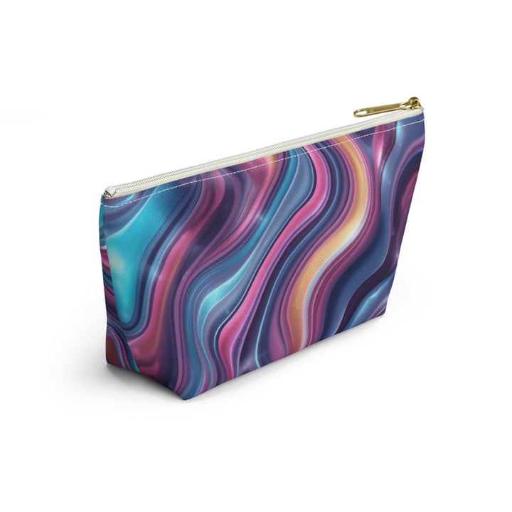 Chic Marble Swirl T-Bottom Accessory Pouch – Stylish, Durable Organizer