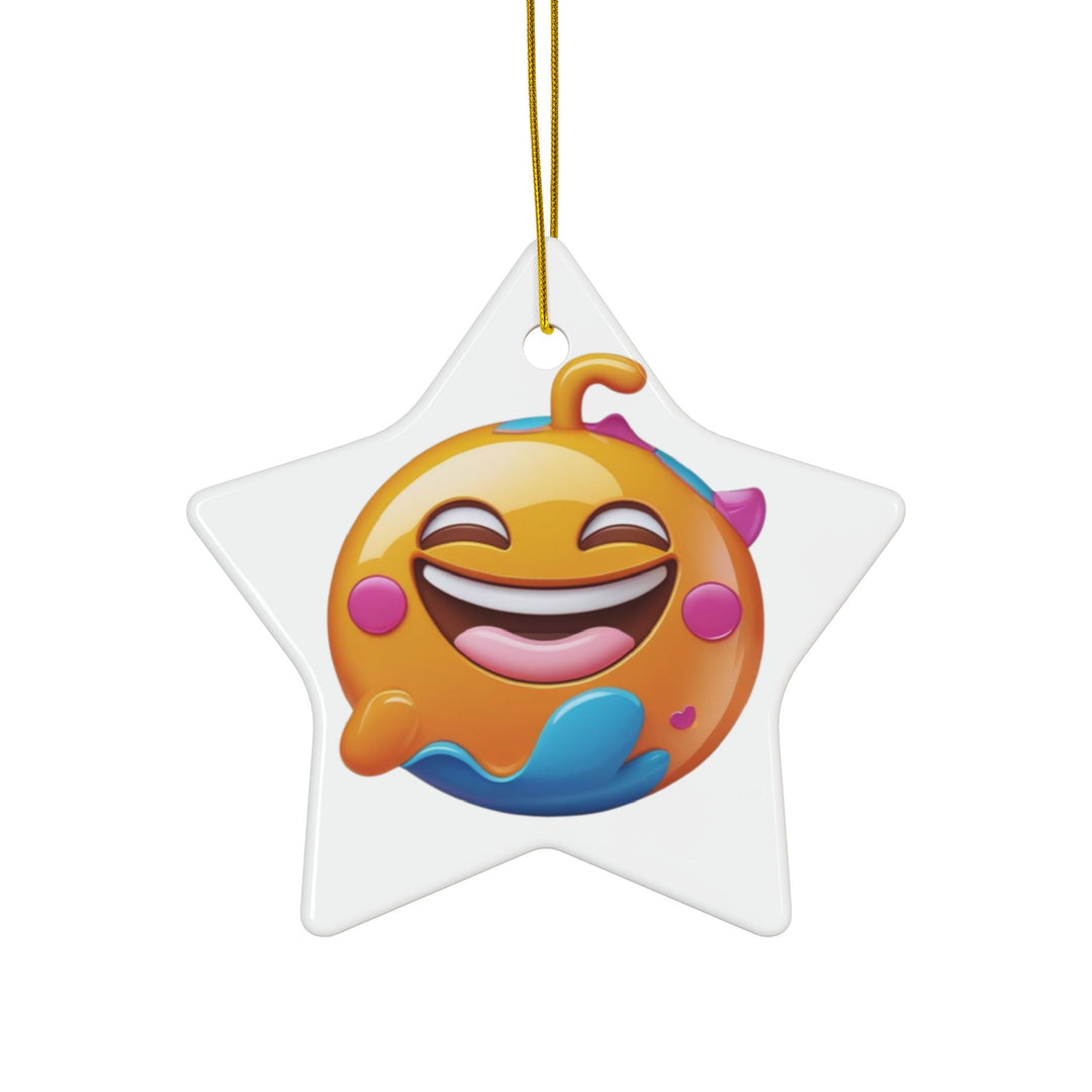 Custom Emoji Double-Sided Ceramic Ornaments – Playful, Glossy Decor (1/3/5/10pcs)