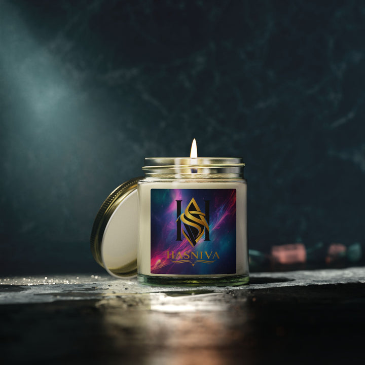 Cosmic Neon Scented Candles – Hand-Poured Coconut Apricot Wax, 4oz/9oz