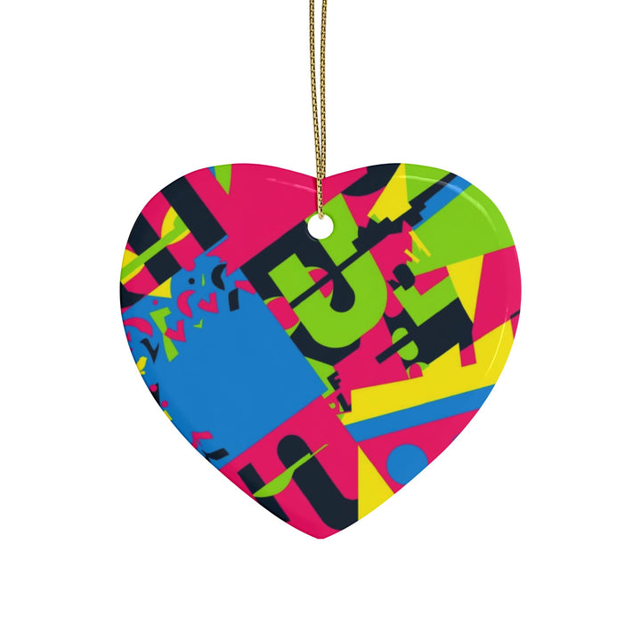 Custom Neon Abstract Ceramic Ornaments – Bold Geometric Decor (1-20pcs)