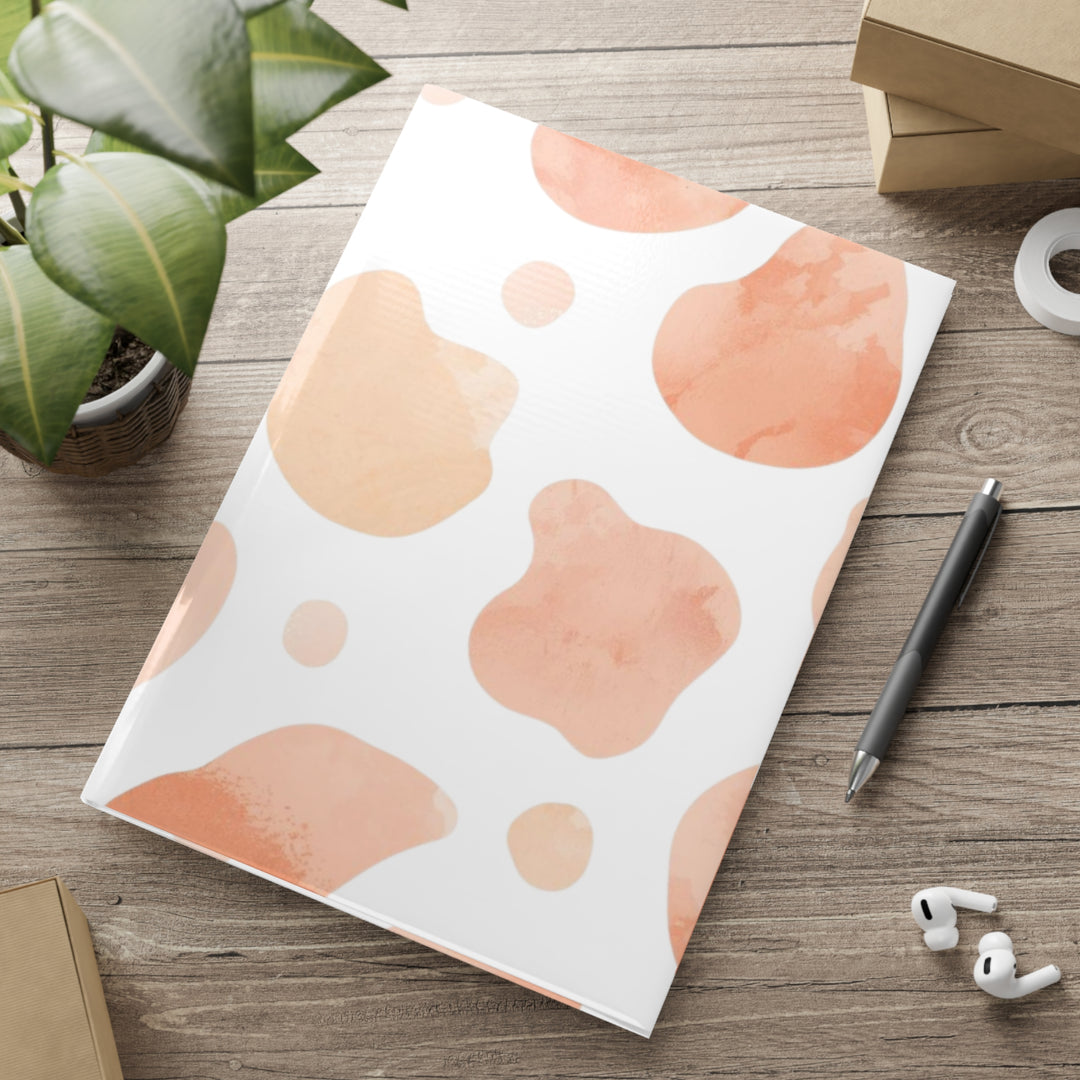 Hardcover Puffy Notebook – Plush, Abstract Watercolor, Customizable, Trendy