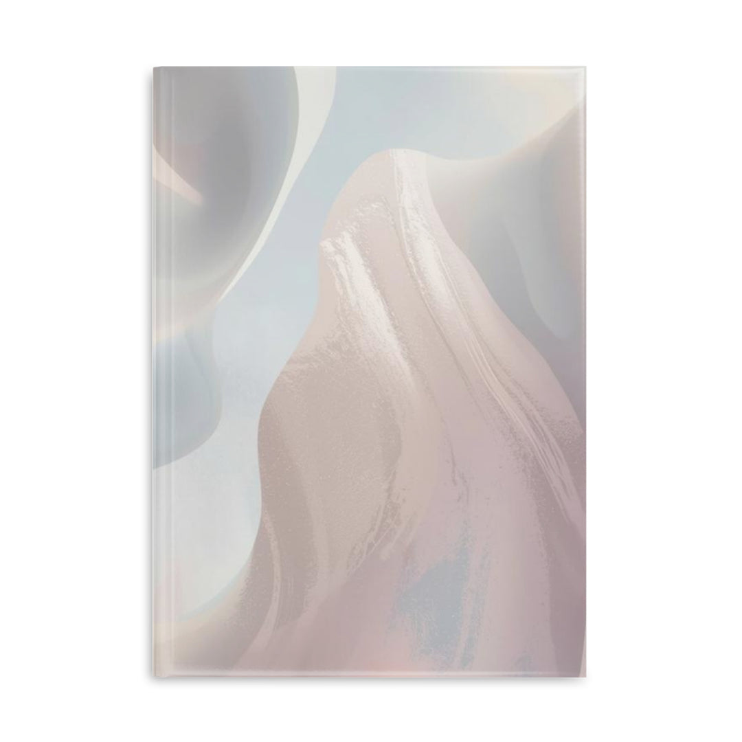 Luxury Puffy Hardcover Notebook – Pastel Abstract, Customizable, 3 Sizes