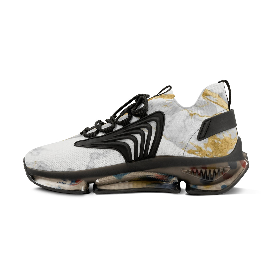Men’s Mesh Sneakers – Marble Gold Design, Breathable, Fashion-Forward Comfort