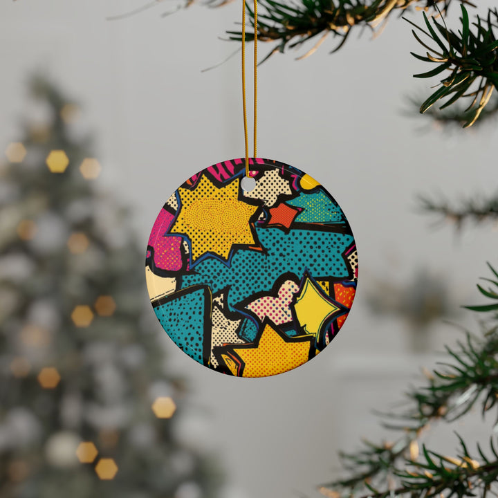 Custom Pop Art Double-Sided Ceramic Ornaments – Comic Book Fun (1/3/5/10pcs)