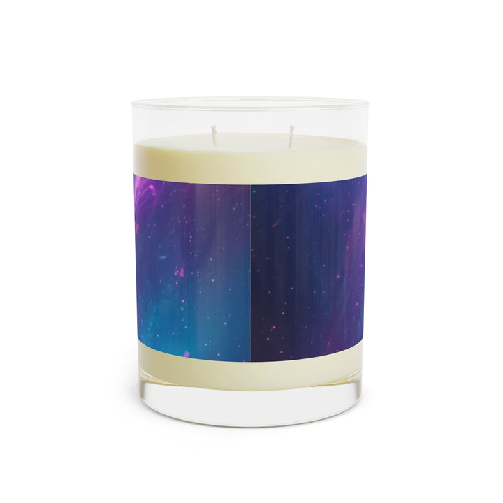 Cosmic Swirl Scented Candle 11oz – Premium Soy, Neon Galaxy Jar, 65hr Burn