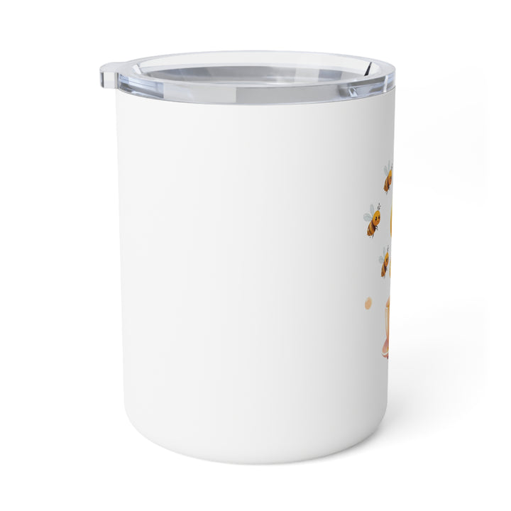 Bee Happy 10oz Insulated Coffee Mug – Cute Honeybee Pastel Travel Cup