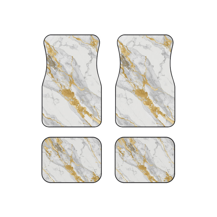 Custom Marble Gold Car Mats (4pc) – Luxe, Stylish & Personalized Protection