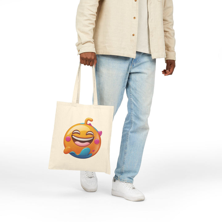 Cheerful Emoji Canvas Tote Bag – Eco-Friendly, Durable & Trendy Carryall