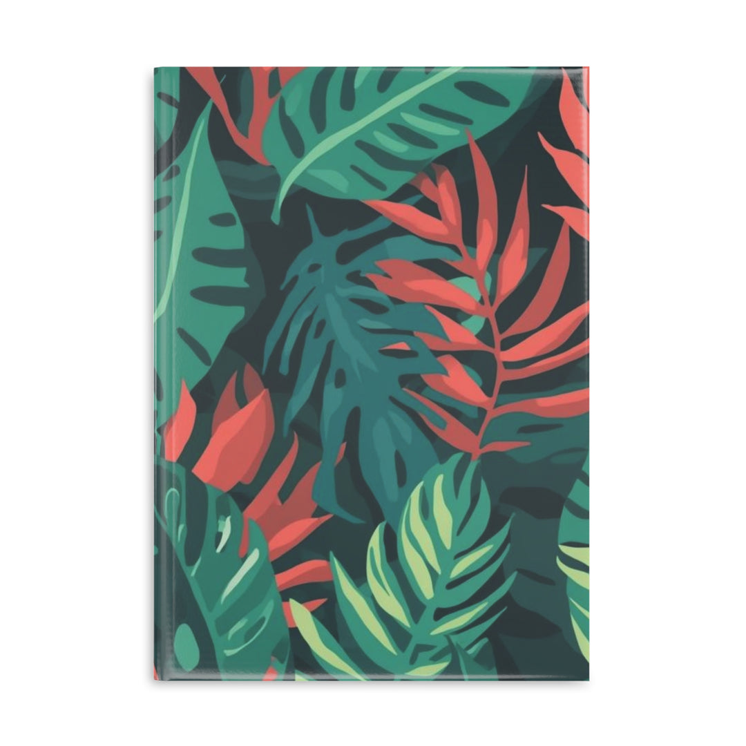 Hardcover Puffy Notebook – Tropical Leaf, Plush Journal, Aesthetic, Customizable