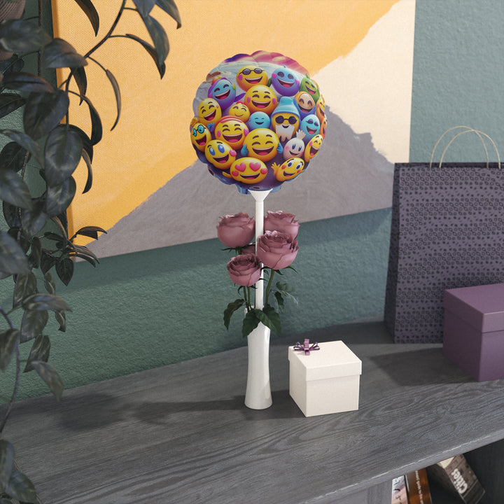 6” Heart & Round Balloons – Whimsical Emoji Space Design, Customizable!