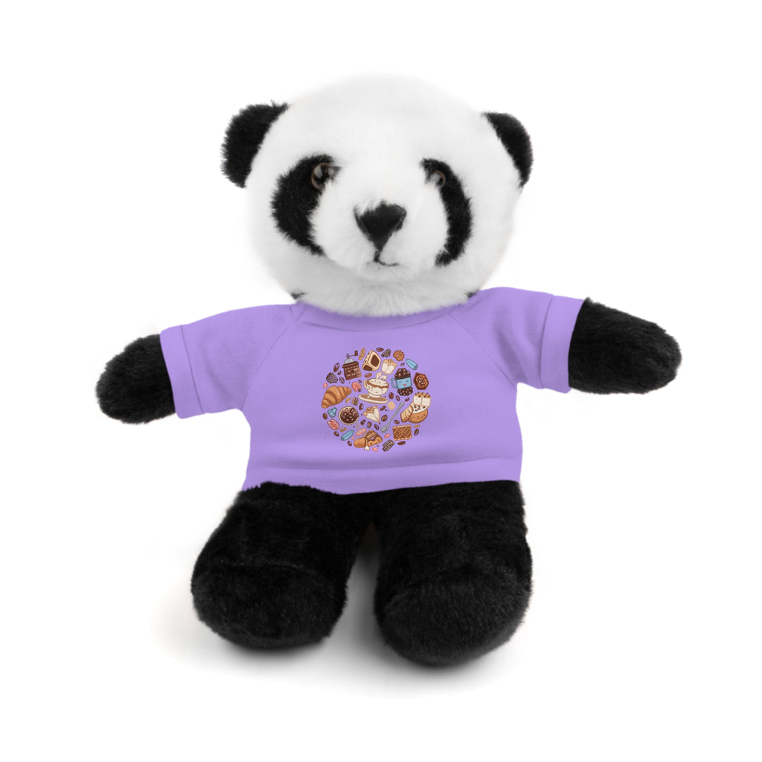Custom Stuffed Animal w/ Coffee & Dessert Tee – Cute Plush Gift 8”