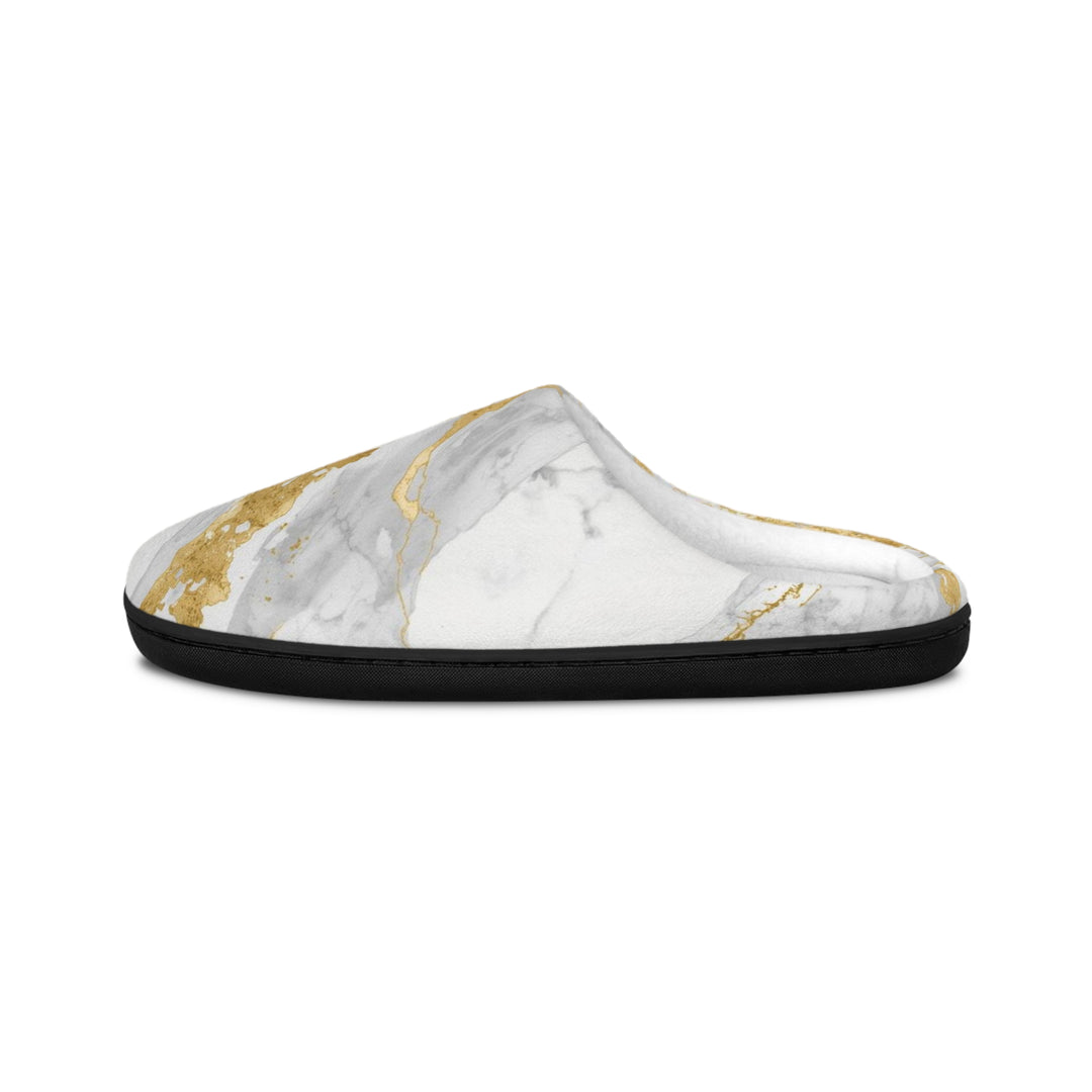Men’s Customizable Marble Memory Foam Slippers – Plush, Luxe Indoor Comfort