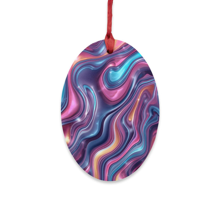 Handcrafted Wooden Ornaments – Abstract Swirl, Modern, Magnetic, Gift-Ready