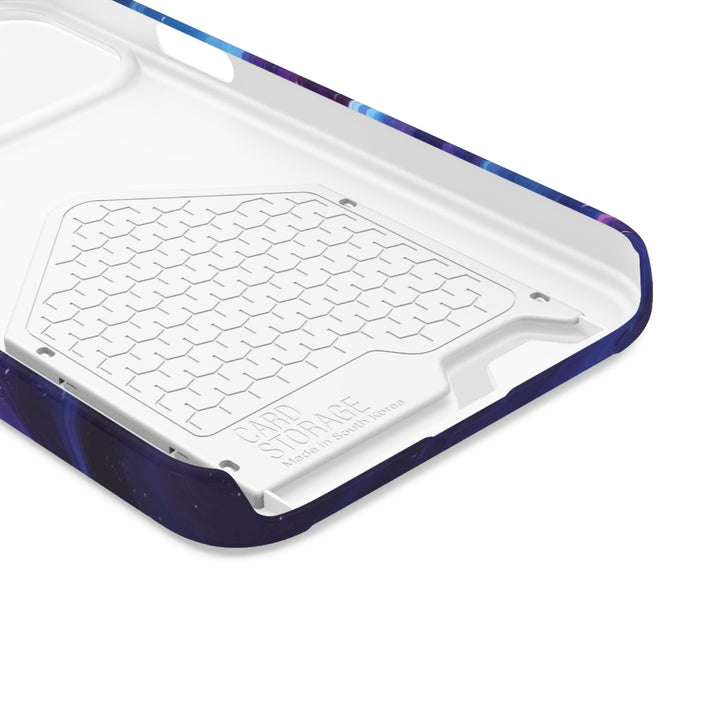 Galaxy Moon Phone Case With Card Holder – Cute Celestial Wallet Case