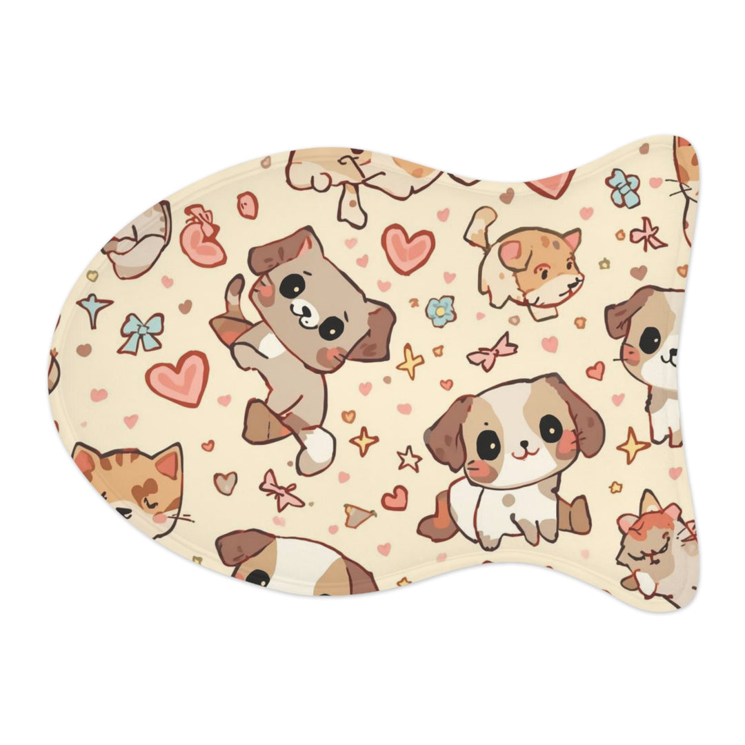 Personalized Cute Puppy & Kitten Pet Feeding Mat – Spill-Proof & Stylish