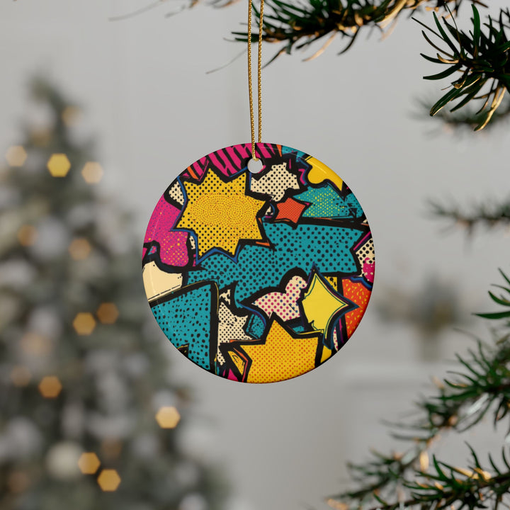 Personalized Pop Art Ceramic Ornaments – Custom Comic Book Decor (1-20pcs)
