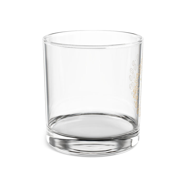 Classic 10oz Rocks Glass – Coffee Bean Art, Durable, Stylish Barware