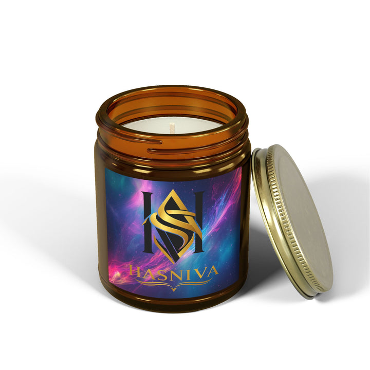 Cosmic Neon Scented Candles – Hand-Poured Coconut Apricot Wax, 4oz/9oz