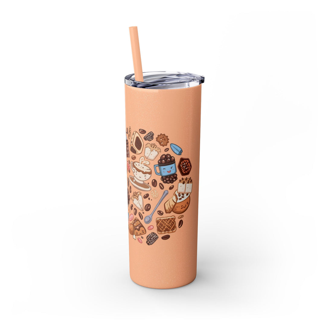 20oz Skinny Tumbler w/ Straw – Whimsical Café Desserts, Thermal, Stainless