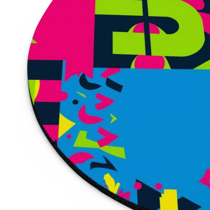 Personalized Neon Geometric Mouse Pad – Modern, Trendy & Vibrant Desk Mat