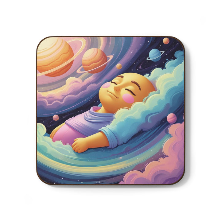 Cosmic Baby Galaxy Hardboard Coaster – Dreamy Nursery Decor, Premium Quality