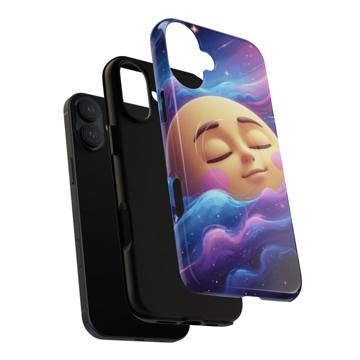 Tough Magnetic Galaxy Case – MagSafe Dual Layer, Cute Moon & Cosmic Vibes